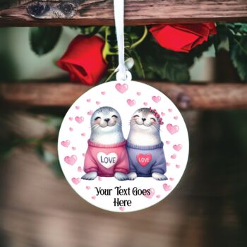 Personalised Seal Couple Love Decoration, 2 of 2