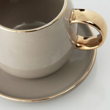 Valentina Grey And Gold Espresso Cup, 4 of 4