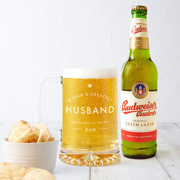 'Worlds Greatest Husband' Personalised Beer Tankard, 2 of 4