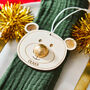 Personalised Bear Christmas Place Setting And Bag Of Chocolate Noses, thumbnail 1 of 3