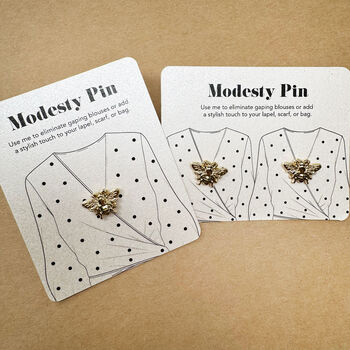 Modesty Pin, Bee Pin, Bee Shaped Modesty Pin, Bee Little Brooch, 2 of 7