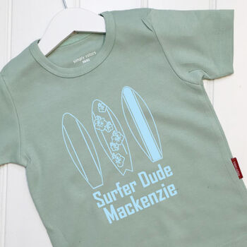 Personalised Surfer T Shirt, 2 of 8