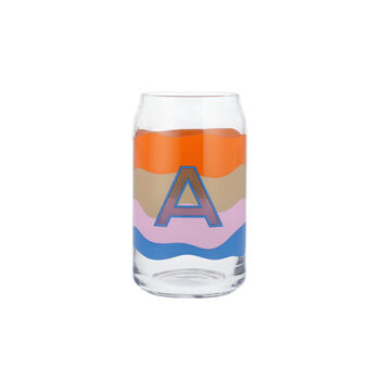 Personalised Wave Stripe Printed Can Glass, 2 of 6