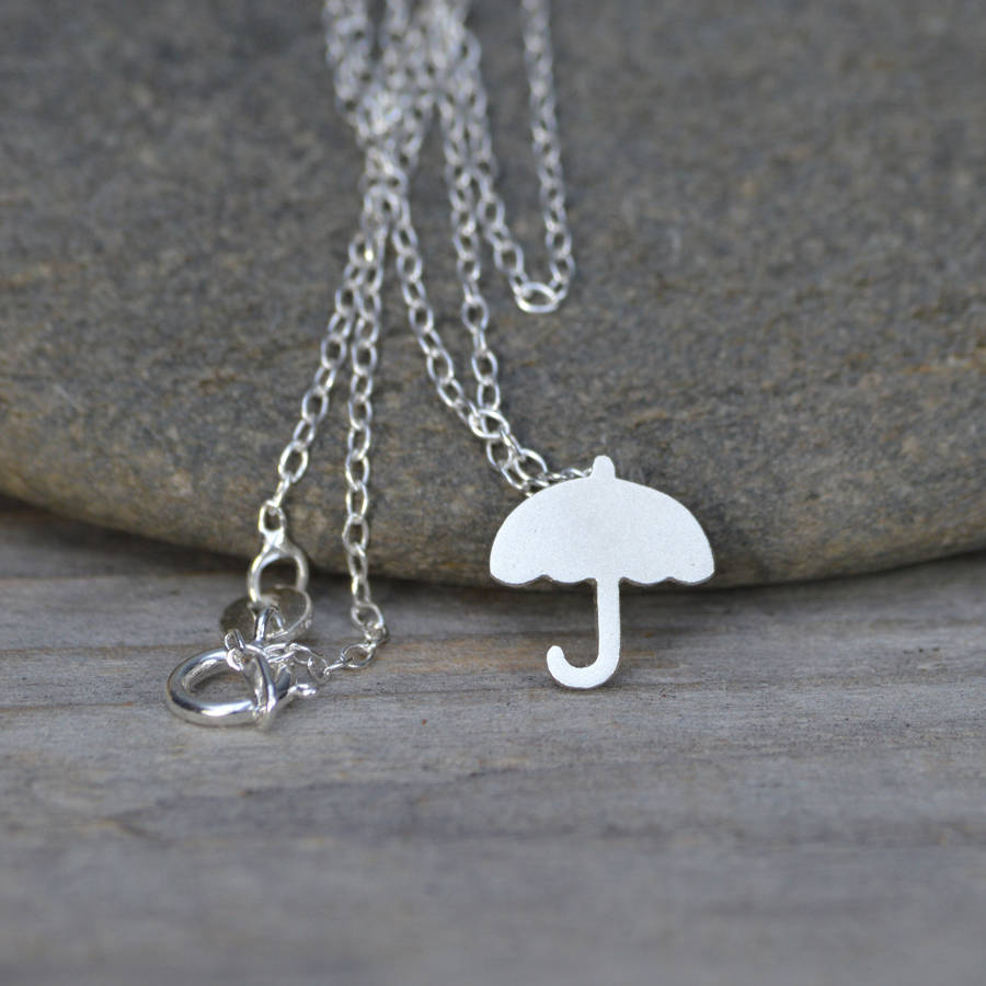 Umbrella Necklace In Sterling Silver, 1 of 5