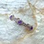 Amethyst Gemstone 925 Sterling Silver Stacking Ring, thumbnail 4 of 6