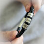 Chunky Personalised Mens Bracelet With Engraved Rings, thumbnail 1 of 8
