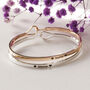 Mama Skinny Brass Bangle In Gold Or Silver Finish, thumbnail 2 of 12