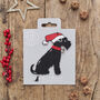 Black Schnauzer Dog Christmas Decoration Personalisation Available, thumbnail 3 of 4