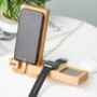 Personalised Phone Charging Stand In Solid Oak, thumbnail 6 of 12