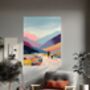Mountain Runner And His Dog Landscape Art Print, thumbnail 3 of 5