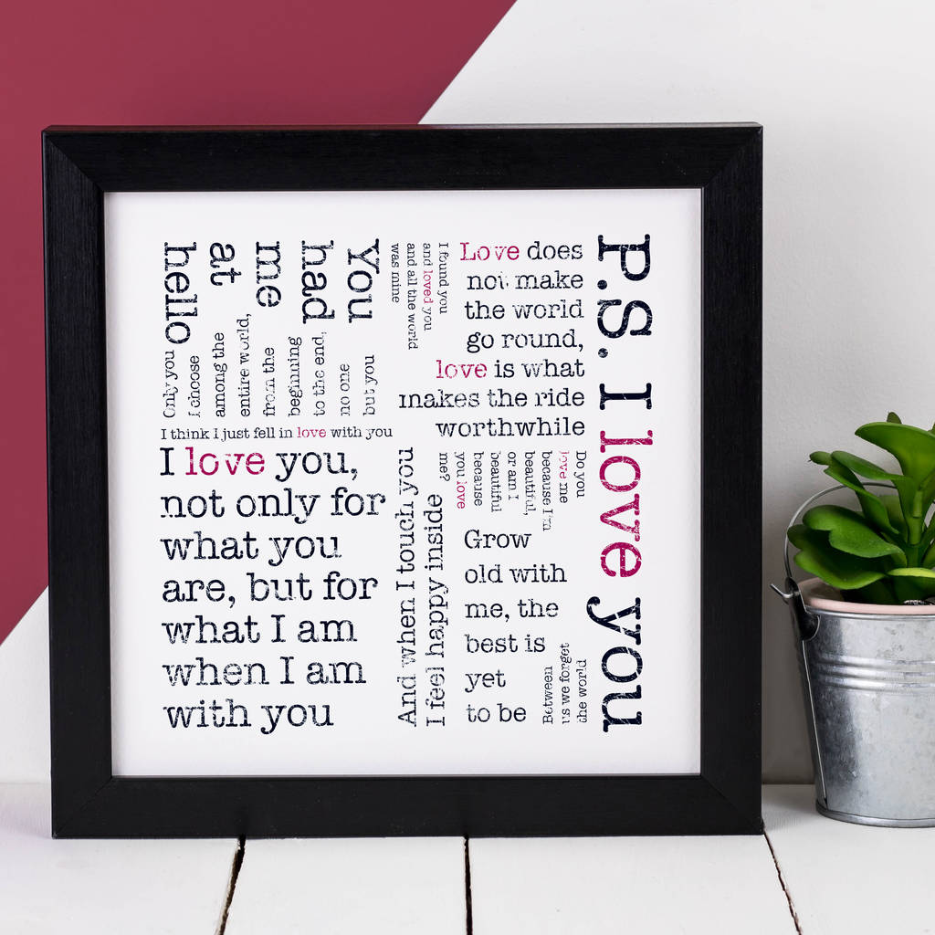 Wedding Gift Love Quotes Print By Coulson Macleod Wedding Gift Love Quotes Print