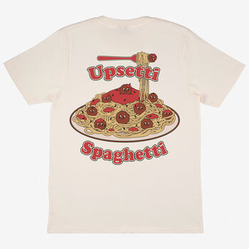 Upsetti Spaghetti Men's Slogan T Shirt, 2 of 2