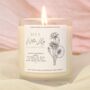 Birth Flower Gift Personalised Birth Month Candle, thumbnail 5 of 5