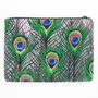 Peacock Feathers Printed Silk Zipped Bag, thumbnail 3 of 5