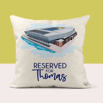 Personalised Everton Fc Cushion Cover, Hill Dickinson, 2 of 2