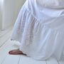 Ladies Long Sleeve Embroidered Nightdress With Lace 'Clarissa', thumbnail 6 of 10