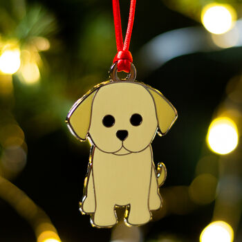 Labrador Puppy Christmas Tree Decoration, 2 of 7