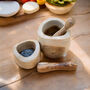 Teak Wood Natural Pestle And Mortar For Grinding Herbs, thumbnail 1 of 6