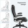High Back Office Swivel Chair With Flip Up Armrests, thumbnail 8 of 9
