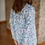 Turquoise And Royal Blue Organic Handmade Pyjamas, thumbnail 6 of 9