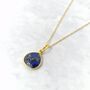 Gold Plated Sapphire September Birthstone Necklace, thumbnail 1 of 4