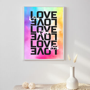 Love Is Love Typography Print, 5 of 7