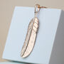 Long Feather Pendant Necklace, thumbnail 3 of 5