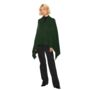Dark Green 100% Cashmere Multi Ways Button Poncho Shawl Gift Boxed, thumbnail 6 of 8