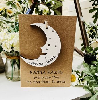 Personalised Grandmother Moon Love You Card, 5 of 5