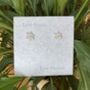 White Lily Flower Clip On Earrings, thumbnail 2 of 3