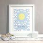 Sunshine Personalised Baby Shower Guest Book Print, thumbnail 1 of 3