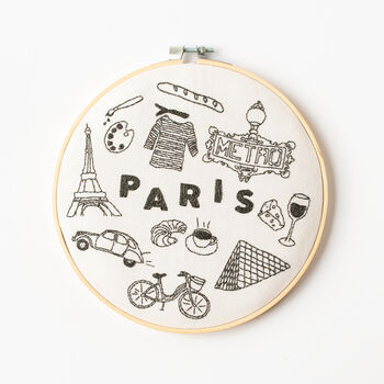 Paris X Maptote Embroidery Hoop Kit, 3 of 5