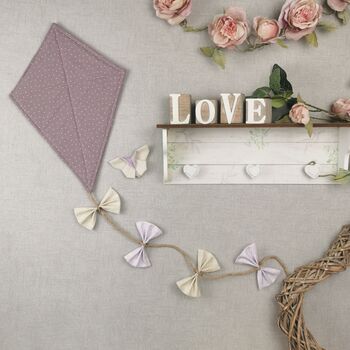 Lilac And Cream Baby Room Wall Kite, Baby Shower, 2 of 10