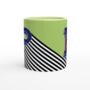 Alphabet Initial Letter Ceramic Mug Coffee Cup Green, thumbnail 2 of 3