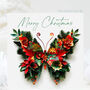 Five Christmas Butterfly Wings Cards, Not 3D, thumbnail 1 of 10
