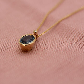 'Powerful' Montana Sapphire And Gold Pendant, 2 of 5