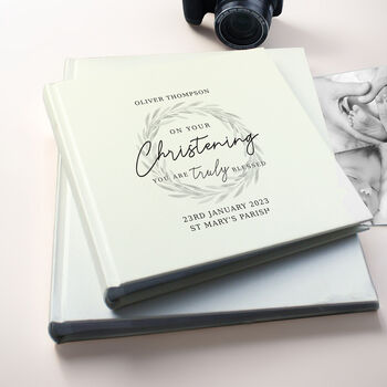 Personalised Truly Blessed Christening Square Photo Alb, 2 of 7