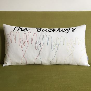 Family Hands Personalised Cushion, 2 of 3
