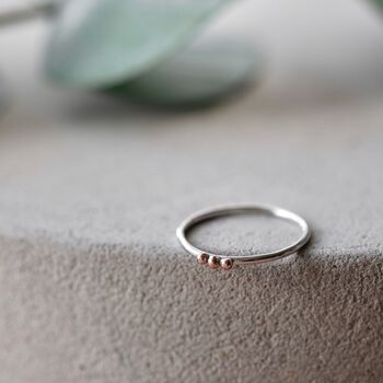Rose Gold And Silver Stacking Ring, 3 of 4