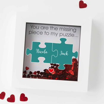 Personalised 3D Couples Puzzle Box Frame, 4 of 5