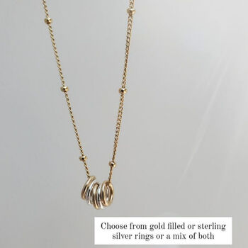 14k Gold Filled Milestone 30 40 50 60 70 80 90 Birthday Necklace, 3 of 9