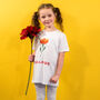 Children's Personalised Abstract Birth Flower T Shirt, thumbnail 1 of 5