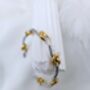 Heart Knotted Sterling Silver And 18 K Gold Plated Open Cuff Bracelet, thumbnail 1 of 10