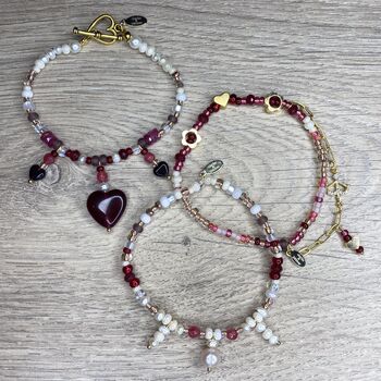Love Collection Pearl And Heart Bracelet, 5 of 9