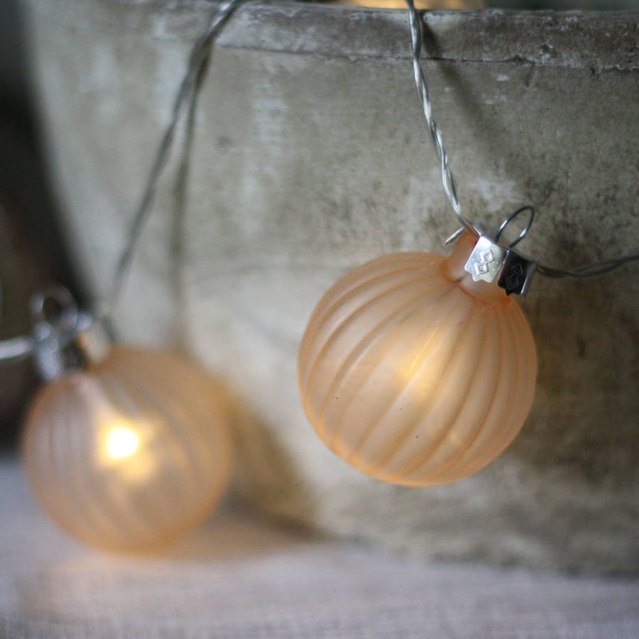 White And Bronze Bauble Light String By The Wedding of my Dreams