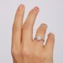 White Gold Natural Diamond Vintage Halo Ring, thumbnail 1 of 7