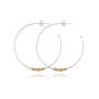 Large Sterling Silver Hoops With Five 9ct Gold Beads, thumbnail 1 of 3