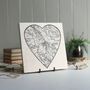 Customised Heart Shaped Map Print, thumbnail 3 of 10