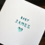 Personalised New Baby Name Paper Cut Card, thumbnail 3 of 5