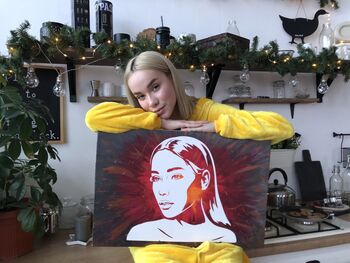 Personalised Paint Your Own Photo Portrait Diy Kit | 40 X 30cm, 3 of 8